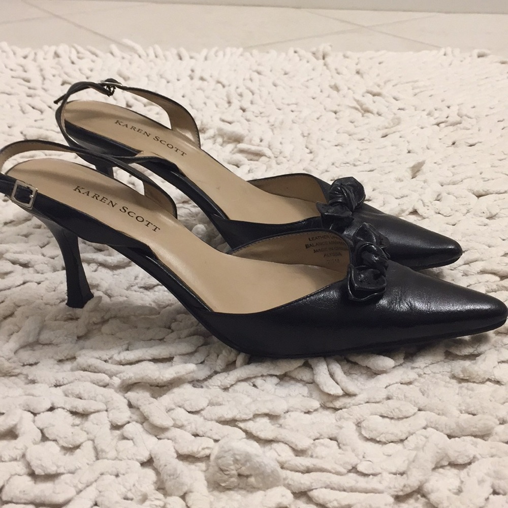 Karen Scott 2 inch heels, leather.